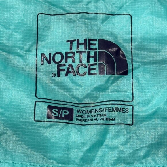 The North Face Thermoball Vest Womens Small Gray Green Quilted Puffer Jacket Zip - Picture 7 of 9